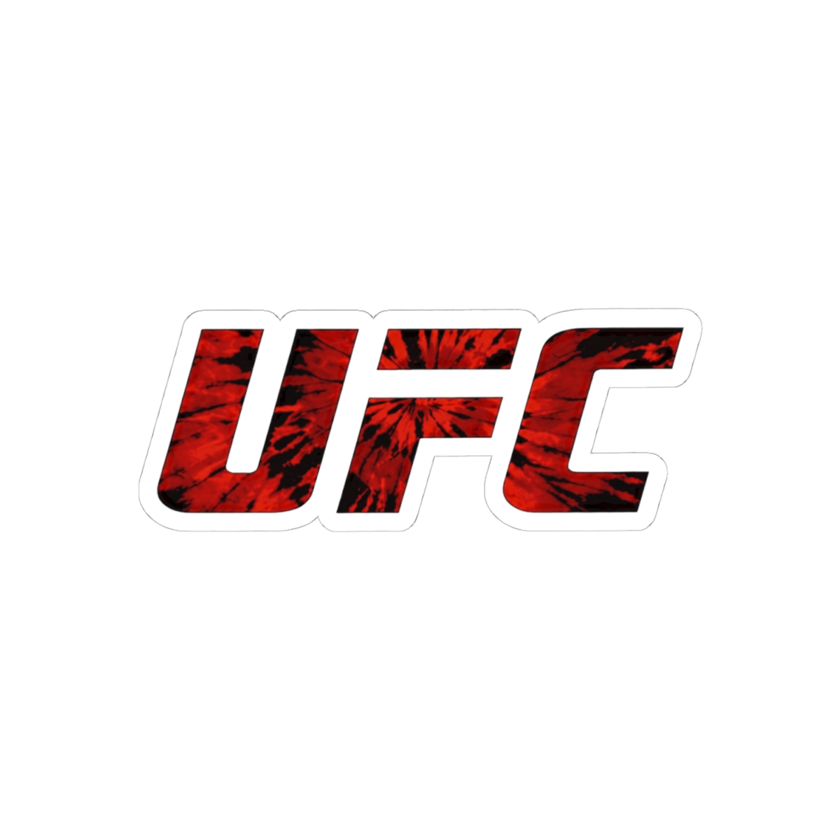 UFC Logo Red Spiral Tie Dye - alternate angle 1, merchandise