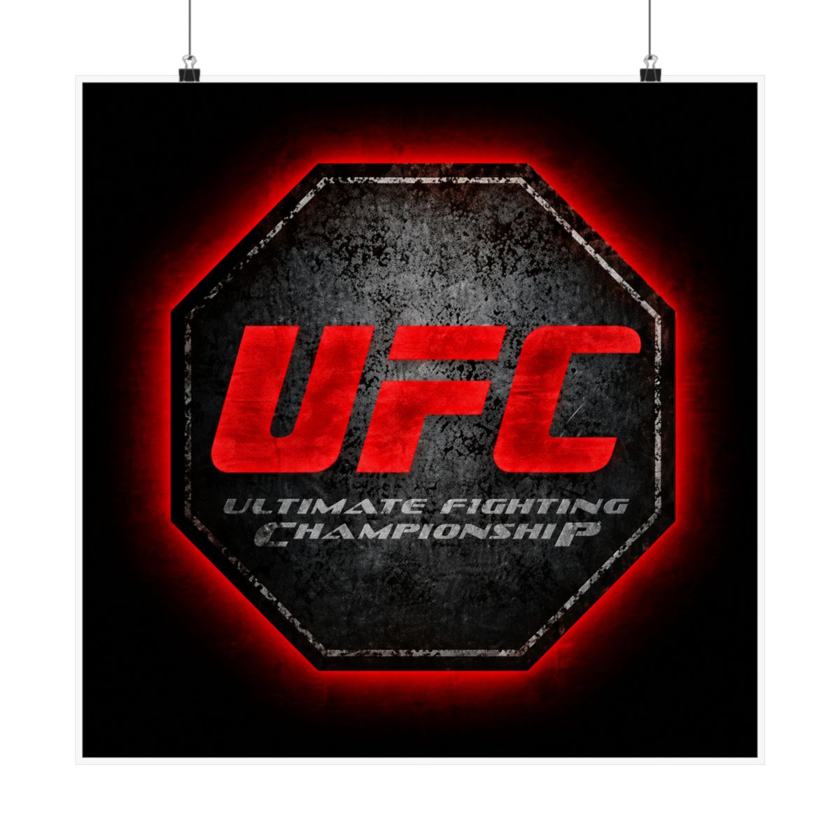 UFC neon sign, UFC led sign, Ufc logo, Fighting neon sign, Boxing neon sign, Ufc lover gift, GYM neon sign, Ufc wall art, Ufc wall decor - alternate angle 4, merchandise