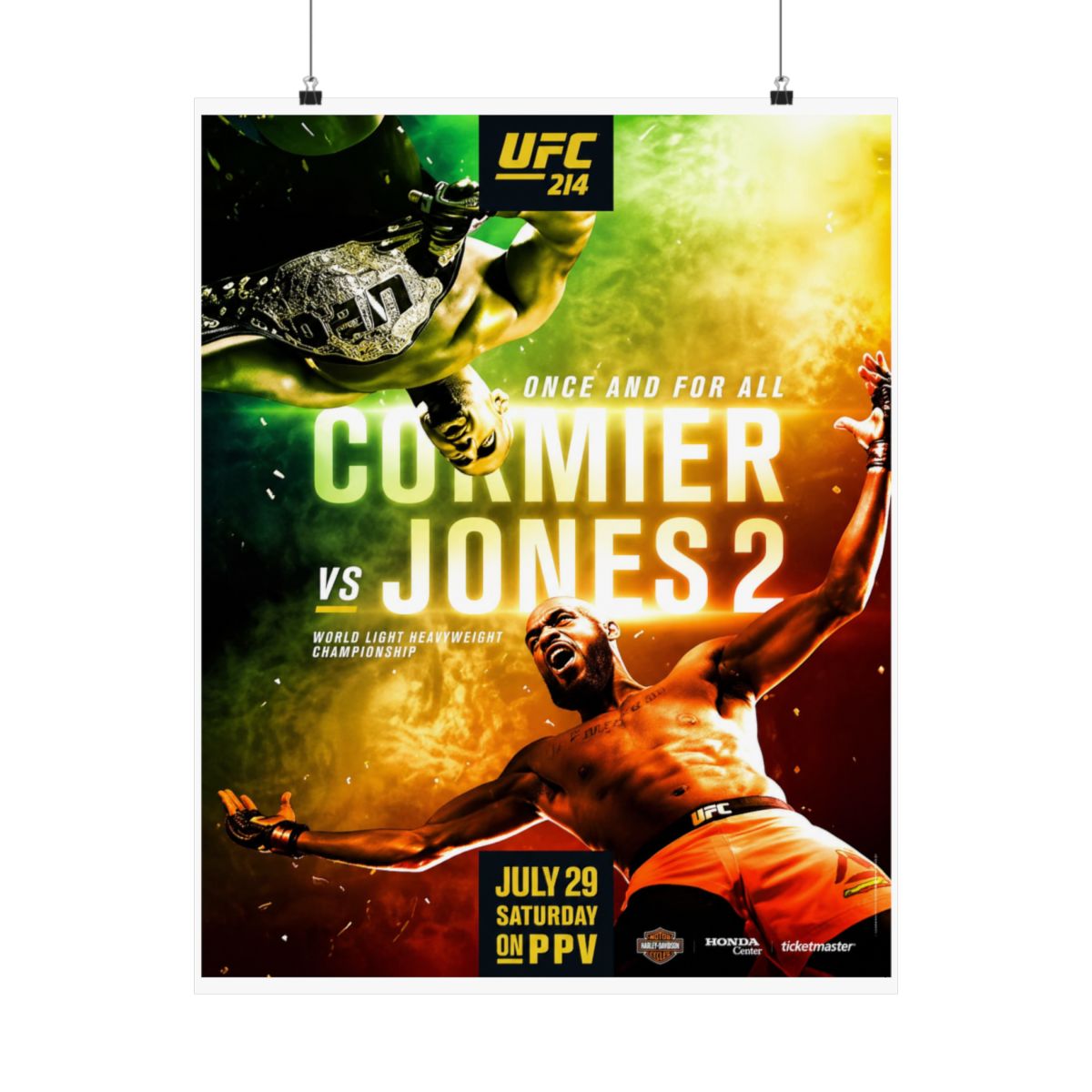 UFC "Once and for all Cormier vs Jones 2" Poster - alternate angle 4, merchandise