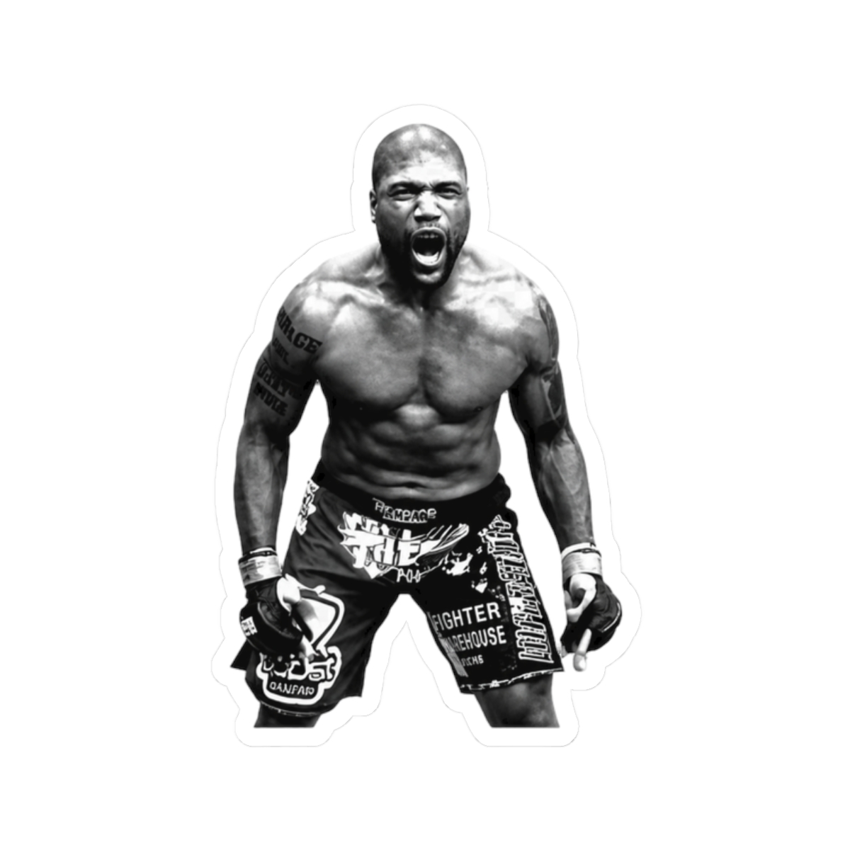 Quinton Rampage Jackson Sticker - alternate angle 3, merchandise